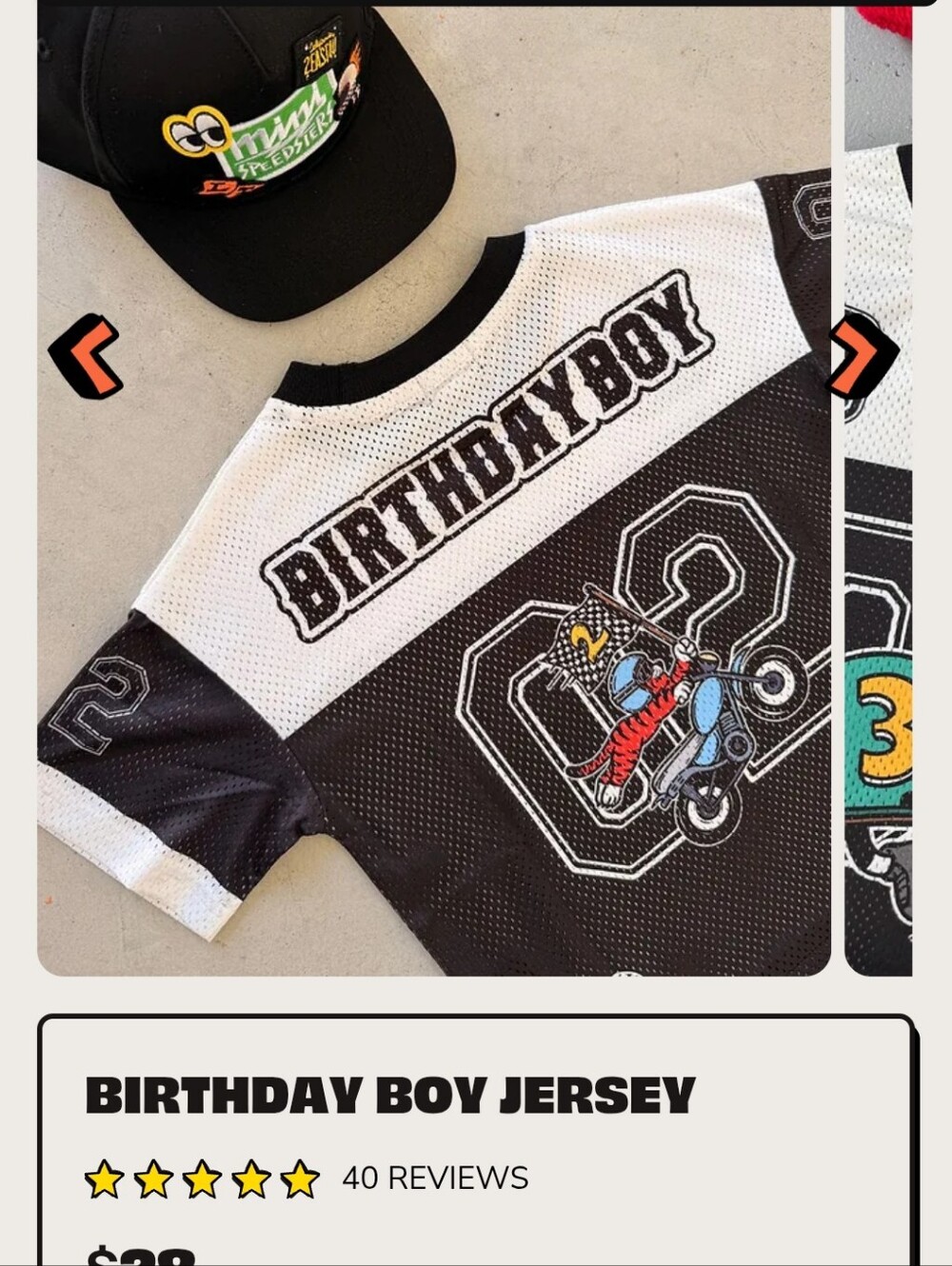 LITTLE TROUBLE- Oversized 2nd Birthday Boy Black & White Moto Graphic Jersey 2T